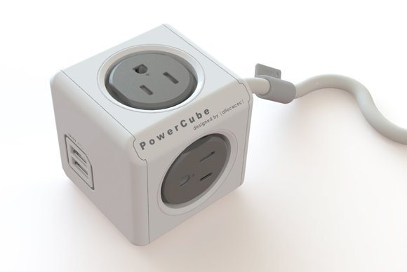 Allocacoc Powercube Extended Remote. Сетевой разветвитель (4 розетки, 2 USB) с удлинителем (1,5 м)